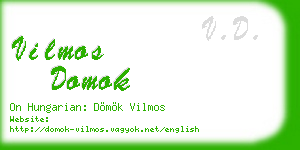 vilmos domok business card